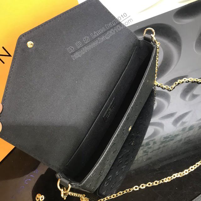路易威登LV女包 Pochette Félicie鏈條包 lv新款壓花皮鏈條斜挎女包  ydh3813